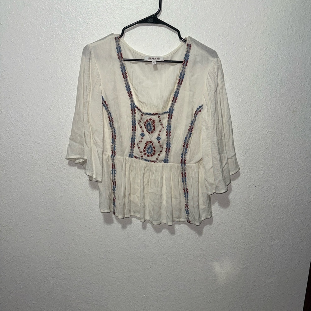 Shyanne Cream Embroidered Blouse